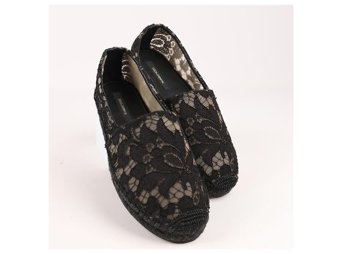 Espadrillas in pizzo nero Dolce & Gabbana taglia 38 - vista 10