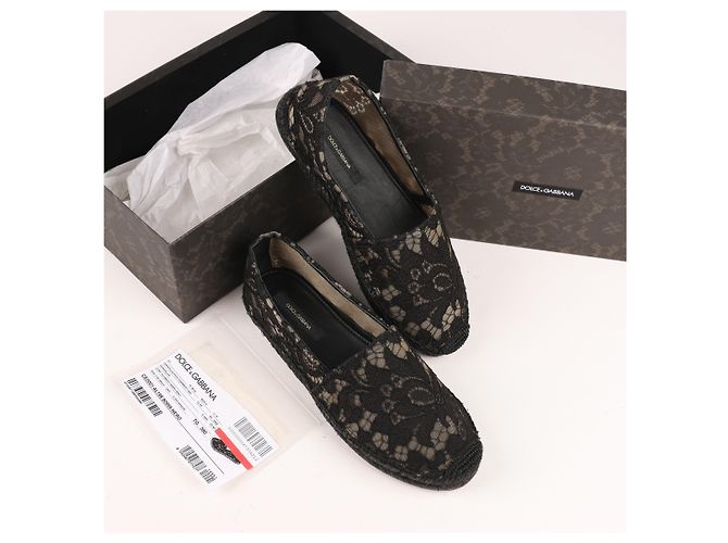 Espadrillas in pizzo nero Dolce & Gabbana taglia 38 - vista 14