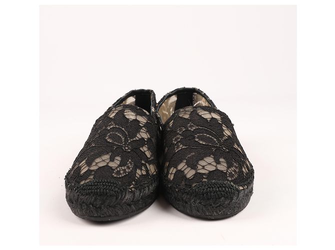 Espadrillas in pizzo nero Dolce & Gabbana taglia 38 - vista 4