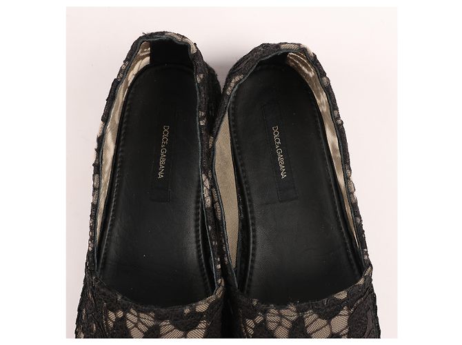 Espadrillas in pizzo nero Dolce & Gabbana taglia 38 - vista 6