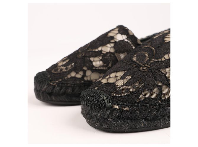 Espadrillas in pizzo nero Dolce & Gabbana taglia 38 - vista 8