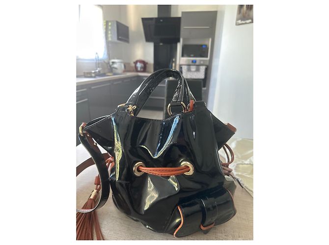 Borsa a mano Lancel Premier Flirt in vernice nera Nero - vista 2