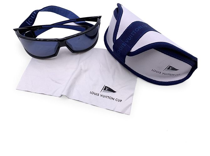 Louis Vuitton LV Cup Blue M80715 Shield Sport Sonnenbrille 78/10 Schwarz - Ansicht 2