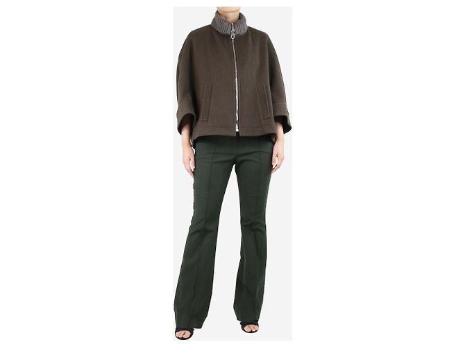 Akris Pantalón de campana verde - talla UK 42 - vista 2
