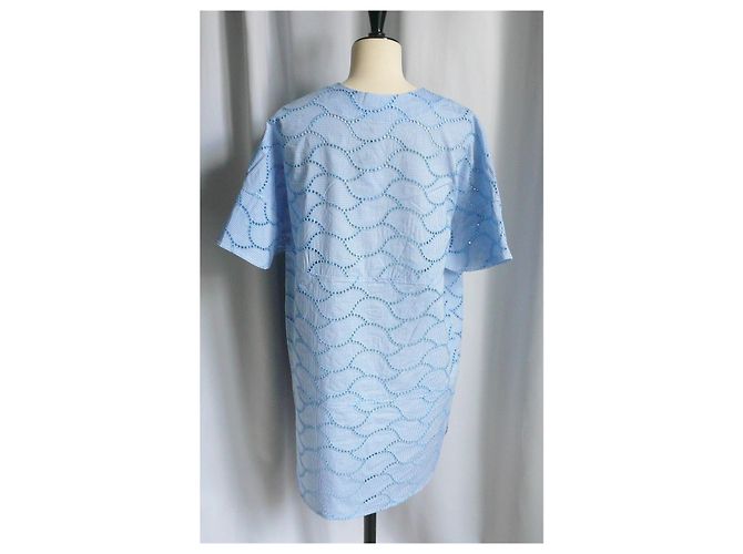 BEL AIR Sommerkleid mit durchbrochenem Himmelblau-Karo T2 NEU - Ansicht 4
