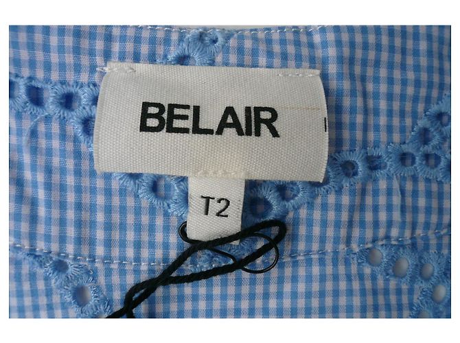 BEL AIR Sommerkleid mit durchbrochenem Himmelblau-Karo T2 NEU - Ansicht 6