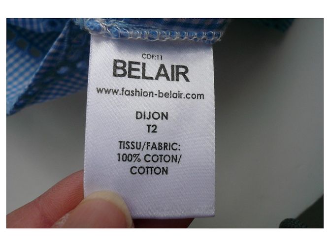 BEL AIR Sommerkleid mit durchbrochenem Himmelblau-Karo T2 NEU - Ansicht 7