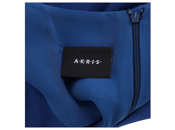 Akris Etuikleid mit V-Ausschnitt aus blauer Wolle Hellblau - Ansicht 3