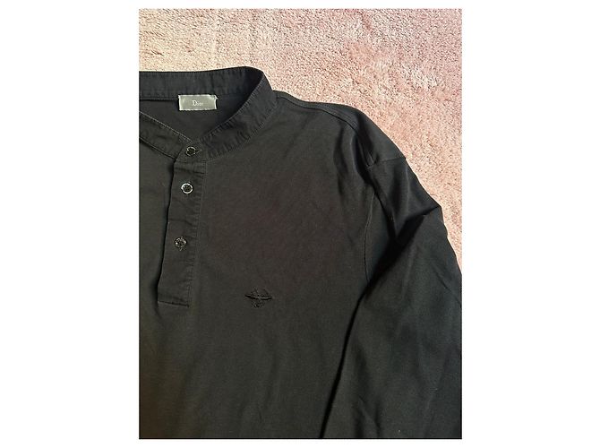 Polo à manches longues noir Dior par Kris Van Assche - vue 5