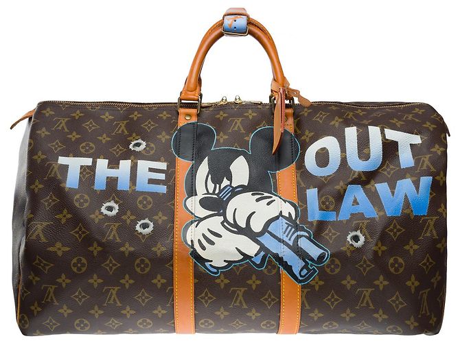 LOUIS VUITTON Keepall Bag in Brown Canvas - 33355121174 - view 3