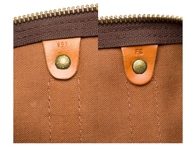 LOUIS VUITTON Keepall Bag in Brown Canvas - 33355121174 - view 7