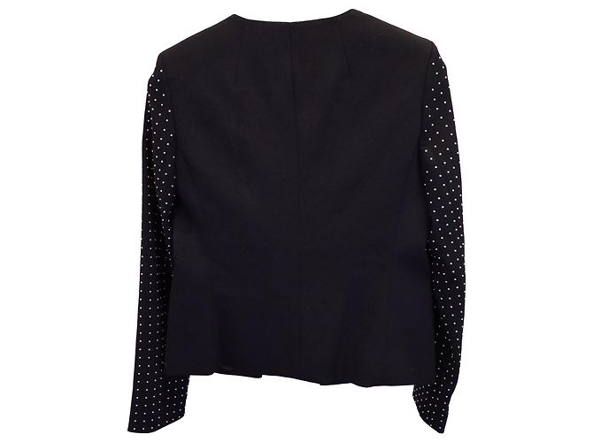 Michael Kors Studded Sleeve Blazer in Black Polyester - view 3