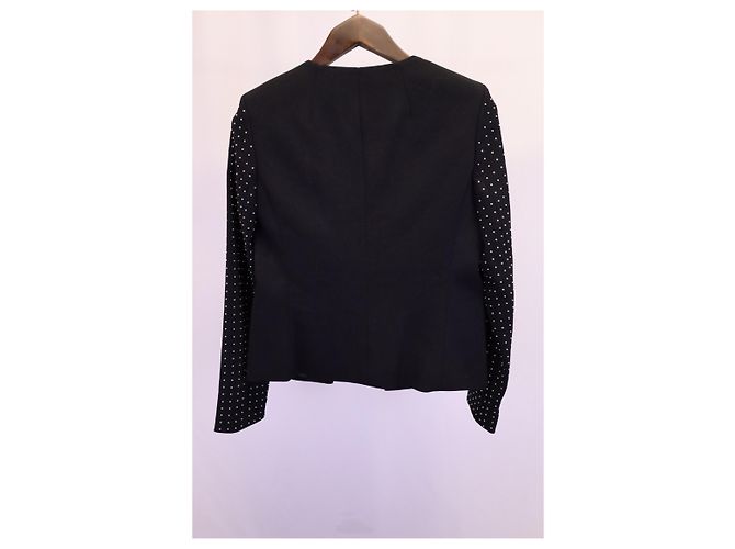 Michael Kors Studded Sleeve Blazer in Black Polyester - view 6
