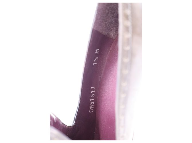 Stuart Weitzman Décolleté stringati con punta alari in pelle grigia Grigio - vista 11