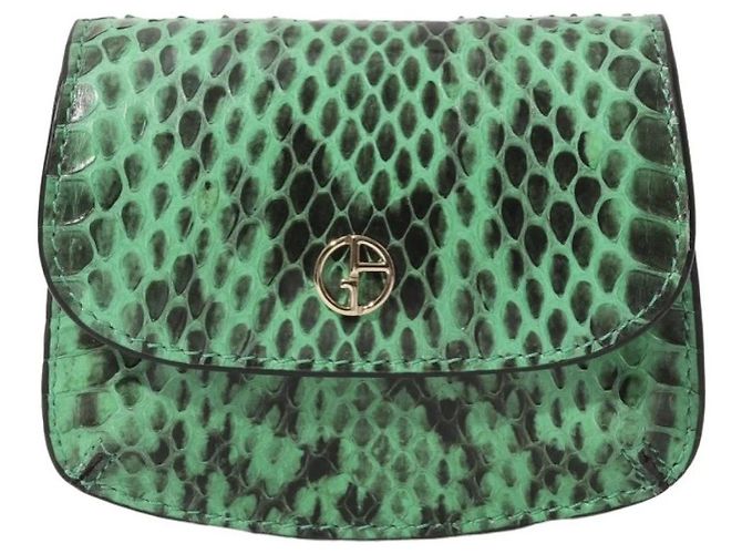 Giorgio Armani la prima Mini Tasche Python schwarz grün - Ansicht 3