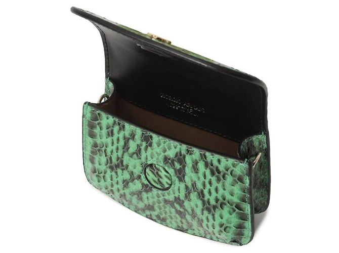 Giorgio Armani la prima Mini Tasche Python schwarz grün - Ansicht 5