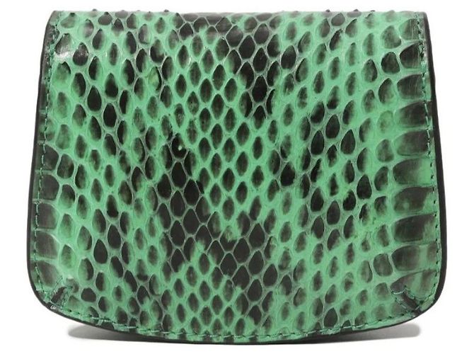 Giorgio Armani la prima Mini Tasche Python schwarz grün - Ansicht 6