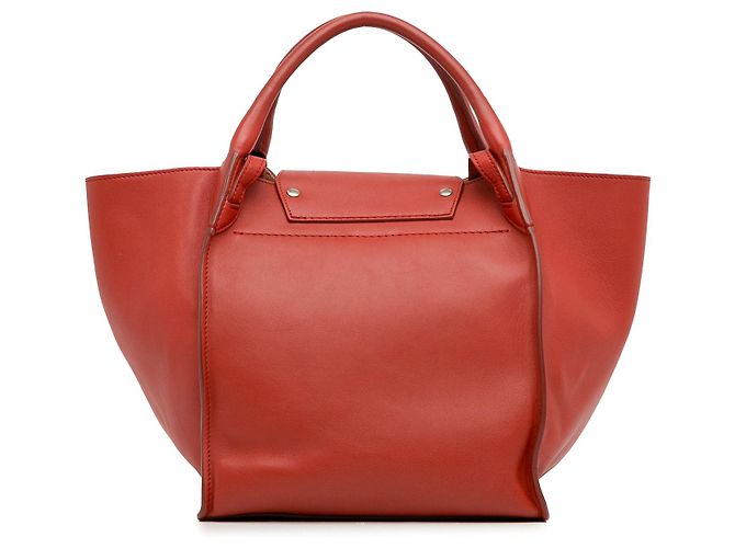 Big Bag Céline Borsa grande piccola Celine rossa - vista 4
