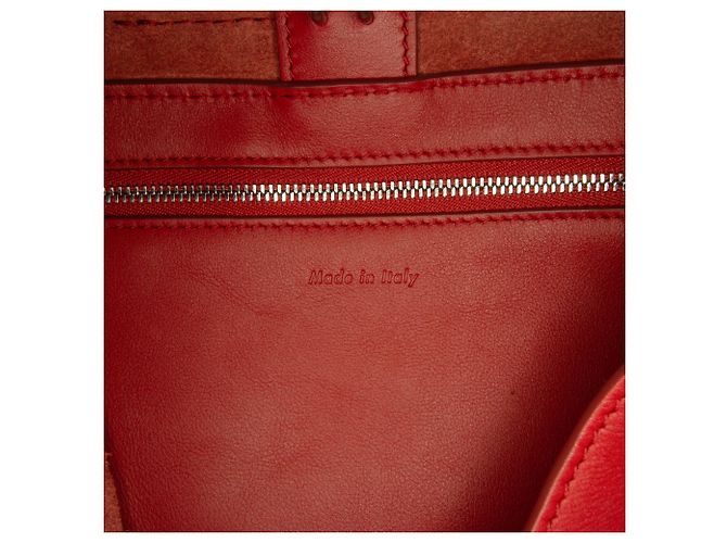 Big Bag Céline Borsa grande piccola Celine rossa - vista 8
