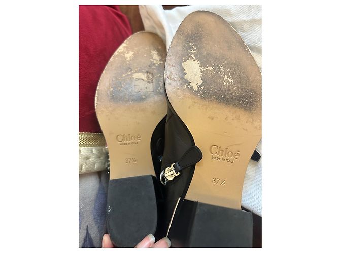 Chloé Suzanne Botines de Cuero Negros - vista 10