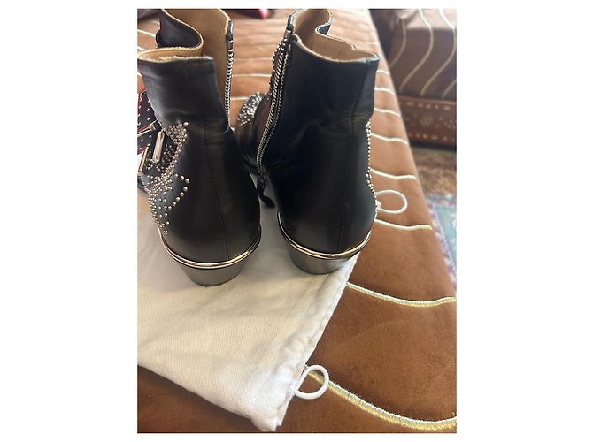 Chloé Suzanne Botines de Cuero Negros - vista 5