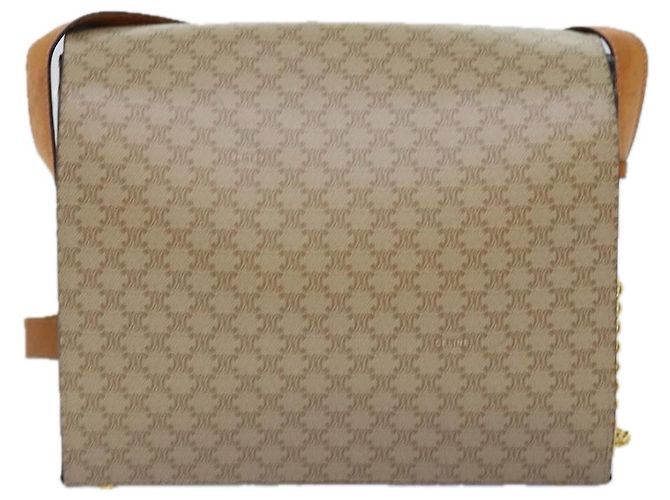 Céline CELINE Borsa a tracolla in tela macadam Beige Auth 74388 - vista 2