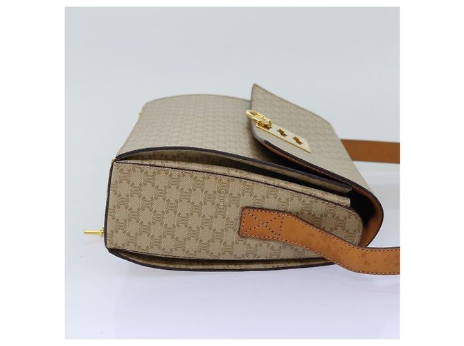 Céline CELINE Borsa a tracolla in tela macadam Beige Auth 74388 - vista 4
