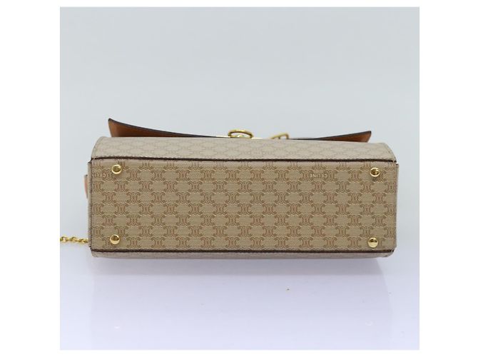 Céline CELINE Borsa a tracolla in tela macadam Beige Auth 74388 - vista 5
