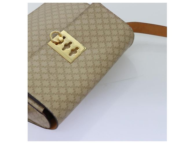 Céline CELINE Borsa a tracolla in tela macadam Beige Auth 74388 - vista 6