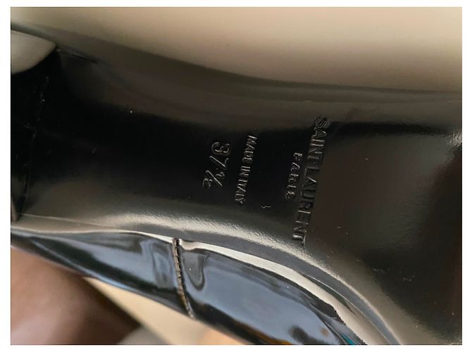 Décolleté Saint Laurent Kiki 85 in vernice nera Nero - vista 16