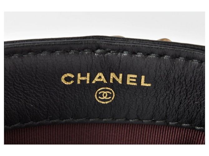 Borsa a tracolla Chanel in agnello nera Nero - vista 5