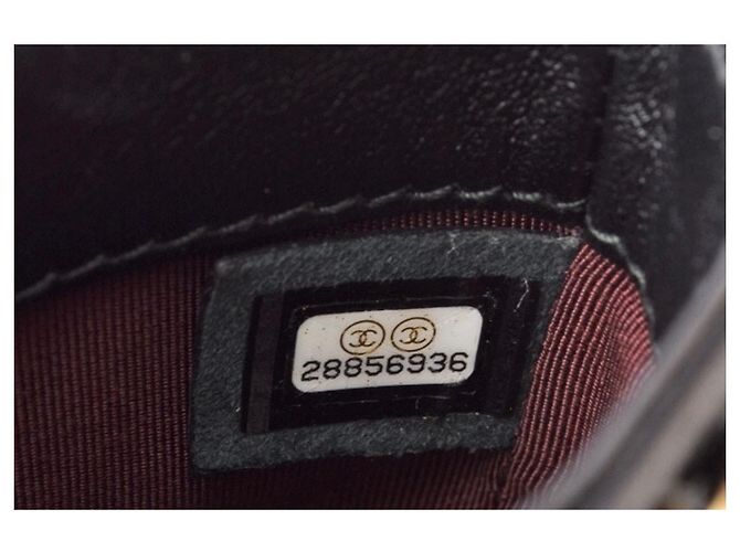 Borsa a tracolla Chanel in agnello nera Nero - vista 6