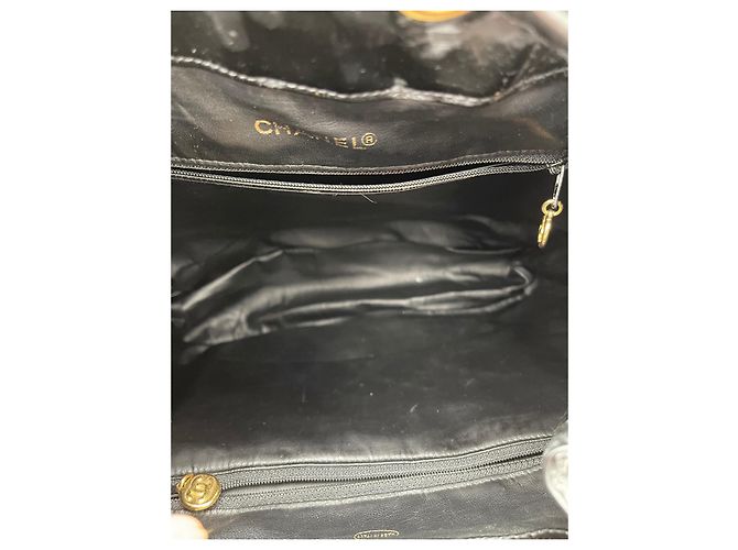 Zaino Chanel in pelle nera lucida Nero - vista 9