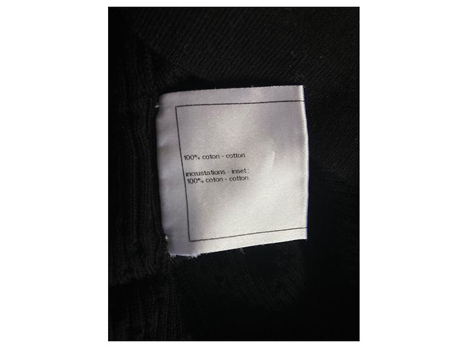 Chanel Top de malha de algodão stretch Preto - vista 8