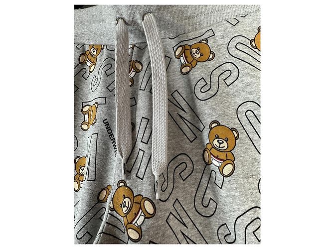 Pantaloncini Moschino Grey Bear in cotone grigio Multicolore - vista 2