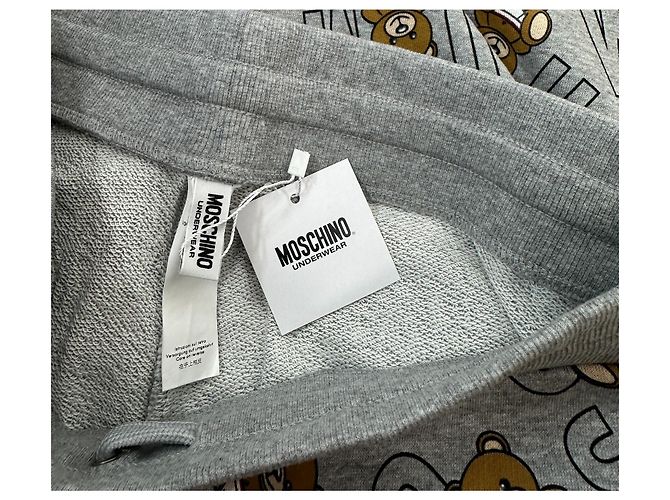 Pantaloncini Moschino Grey Bear in cotone grigio Multicolore - vista 5