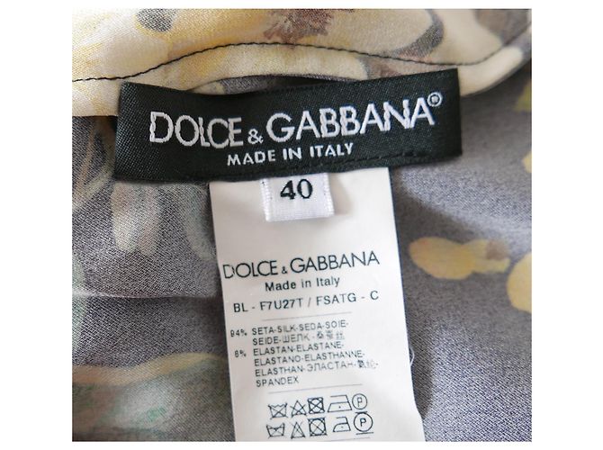 Top estampado floral negro de Dolce & Gabbana. Roja - vista 5
