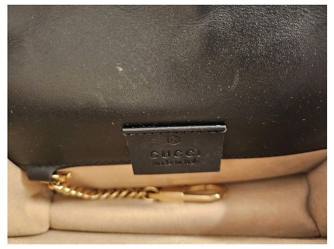 GUCCI Velluto GG Monogram Super Mini Sylvie Nero Bordò - vista 6