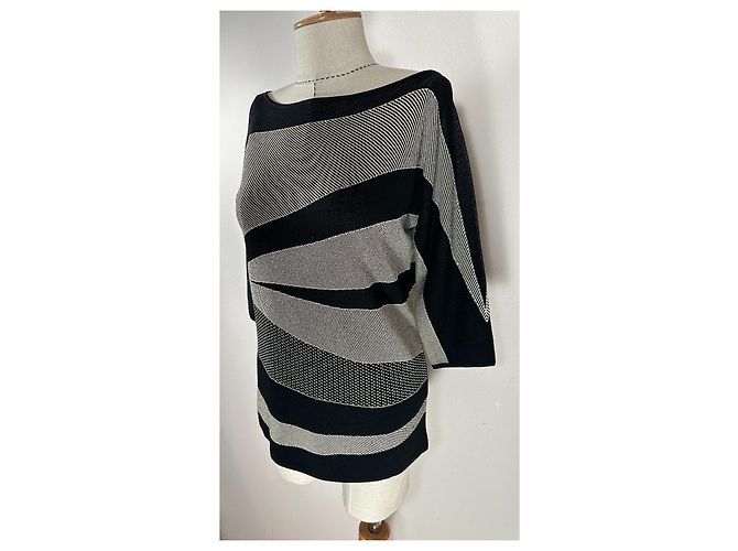 Max Mara Pullover mit 3/4 Ärmeln aus dichtem Strick Mehrfarben - Ansicht 2