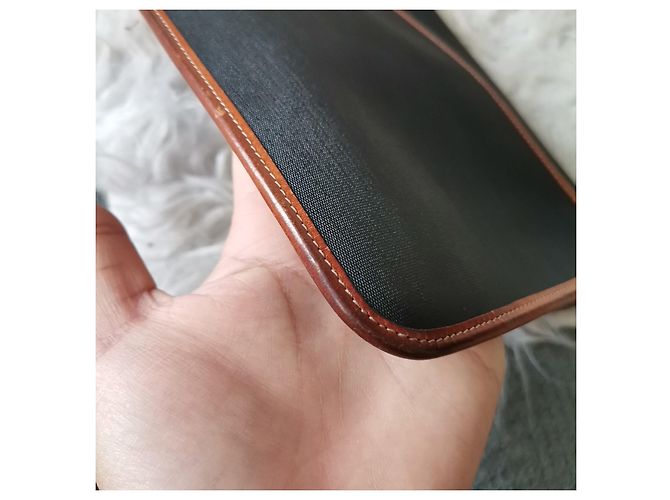 Clutch Christian Dior in pelle nera con catena Nero - vista 11