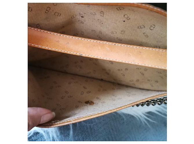 Clutch Christian Dior in pelle nera con catena Nero - vista 6