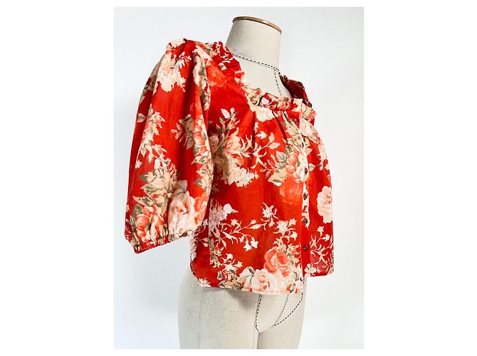 SéZane Kellia Bluse mit Blumenmuster Mehrfarben - Ansicht 3