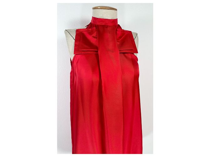 Vestido de seda rojo Designers Remix Roja - vista 2