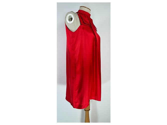 Vestido de seda rojo Designers Remix Roja - vista 3