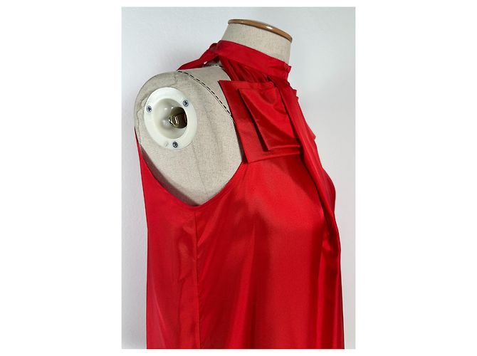 Vestido de seda rojo Designers Remix Roja - vista 4