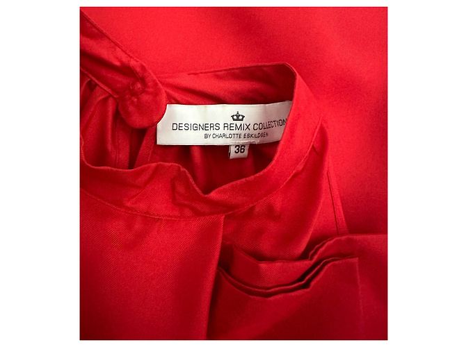 Vestido de seda rojo Designers Remix Roja - vista 9