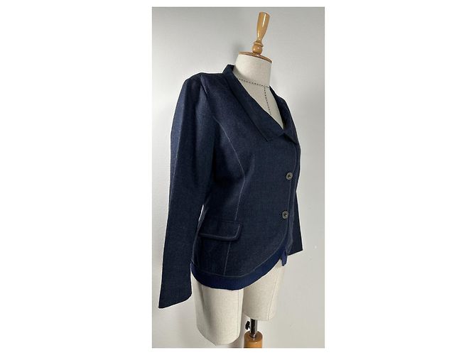 Blazer de lana azul Marithé et François Girbaud - vista 2