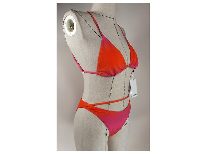 Jacquemus Le Maillot Peirado Conjunto de Baño Dos Piezas Rosa Multicolor Naranja - vista 5