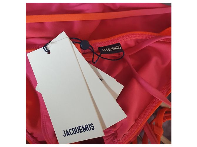 Jacquemus Le Maillot Peirado Conjunto de Baño Dos Piezas Rosa Multicolor Naranja - vista 7
