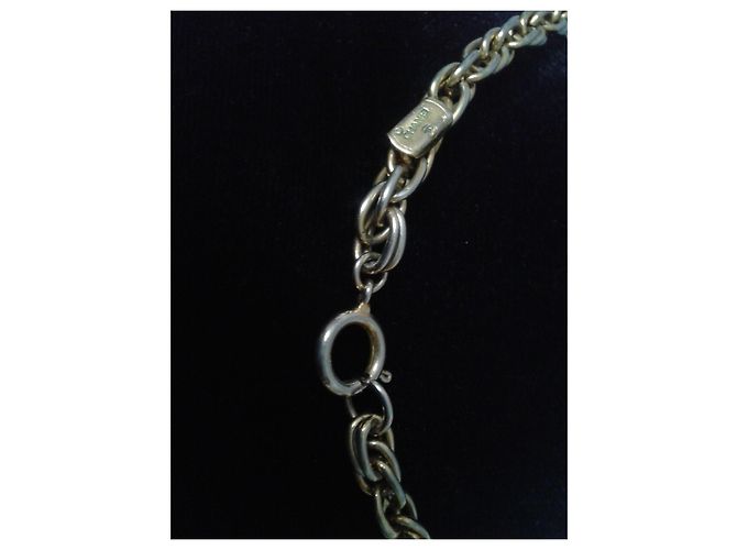Splendido e raro collare vintage Chanel degli anni '90. D'oro - vista 5
